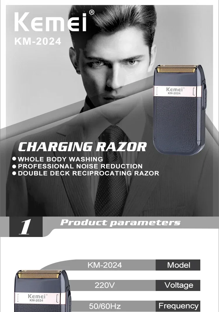 Kemei Haarschneidemaschine Kit Herren Elektrorasierer Haarschneidemaschine Professionelle Haarschneidemaschine Km-2299 Km-032 Km-2024 – Detail 9