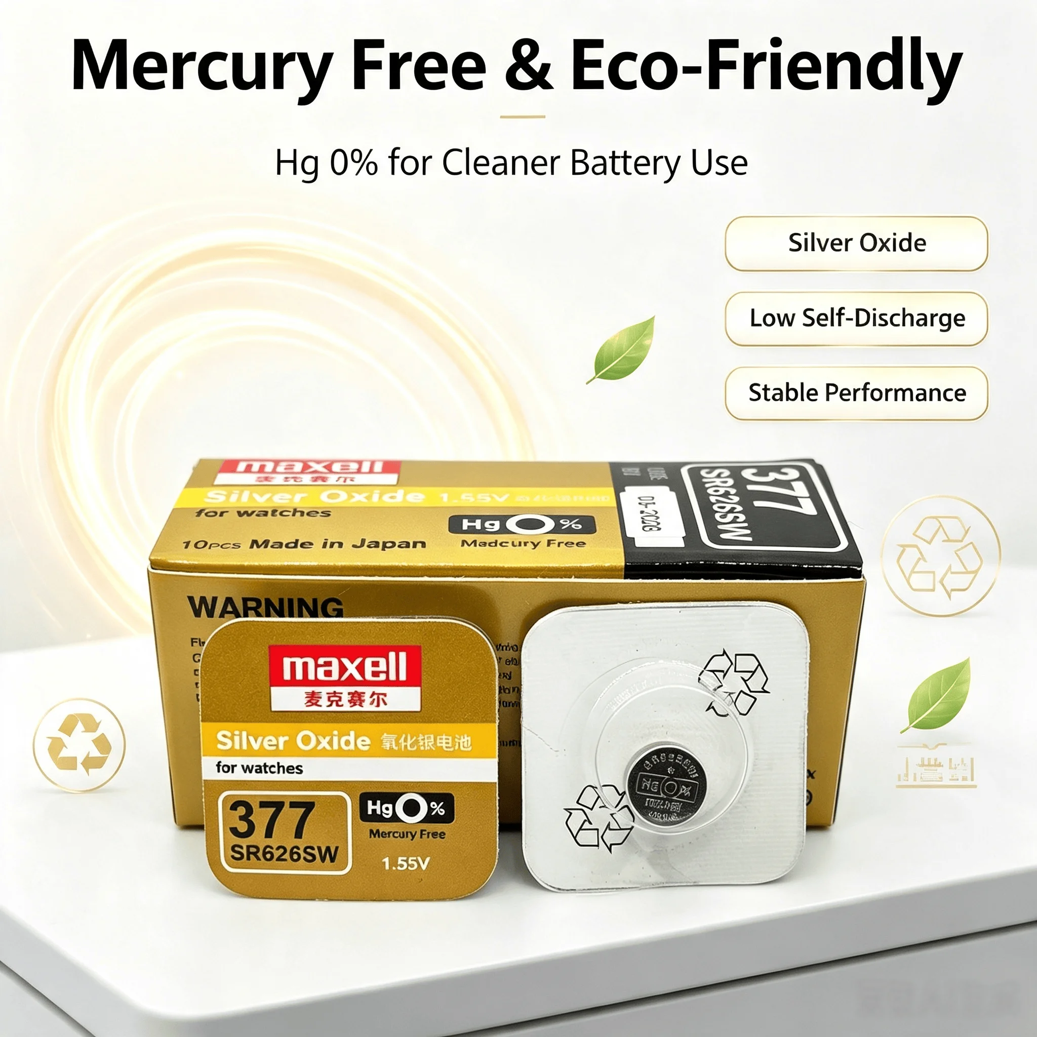 Maxell Silver Oxide Battery 10PCS SR626SW SR621SW SR920SW SR616SW 1.55V Button Cell Watch Toy Remote Control Mini Electronic view 6