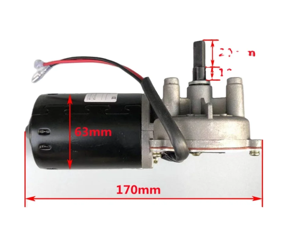 Motoriduttore cc 24v ingranaggio a vite senza fine motore ad alta velocità ad alta potenza l\'ingranaggio in metallo autobloccante può essere