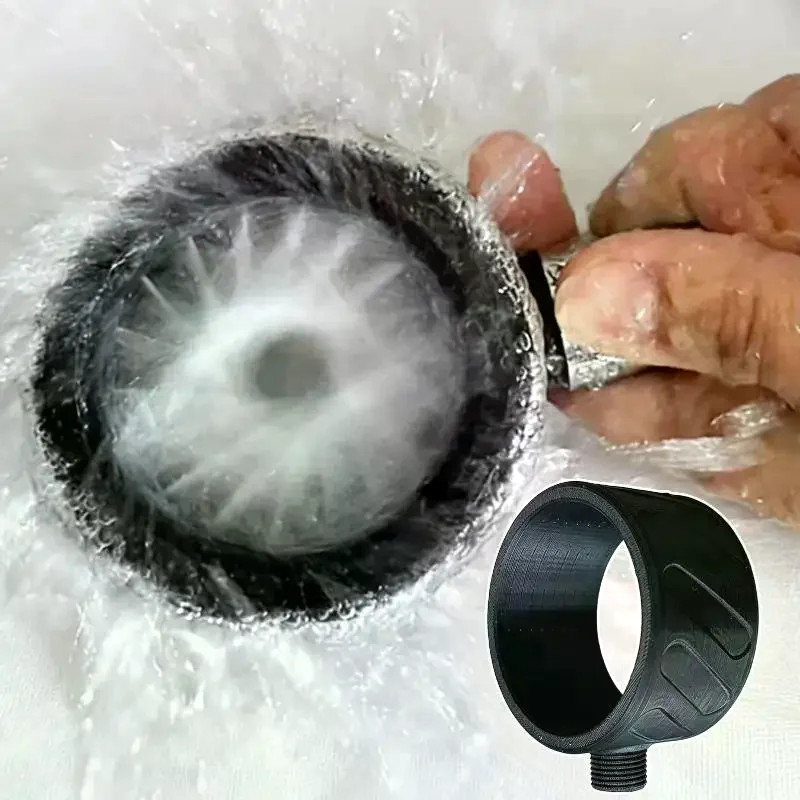1Pcs Circular Flushing Massage Sprayer Men Shower Nozzle High Pressure Spiral Nozzle Pet Foot Wash Tool Bathroom Shower Head view 2