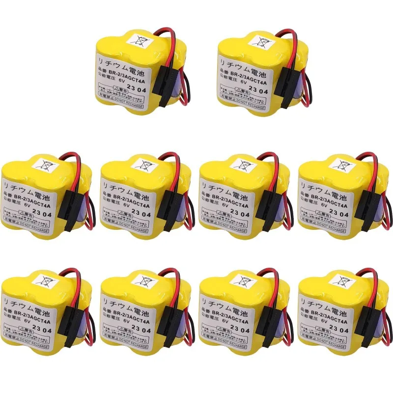 

10 BR-2/3AGCT4A BR2/3AG BR2/3AGCT4A Battery for A98L-0031-0025 Black Plug-