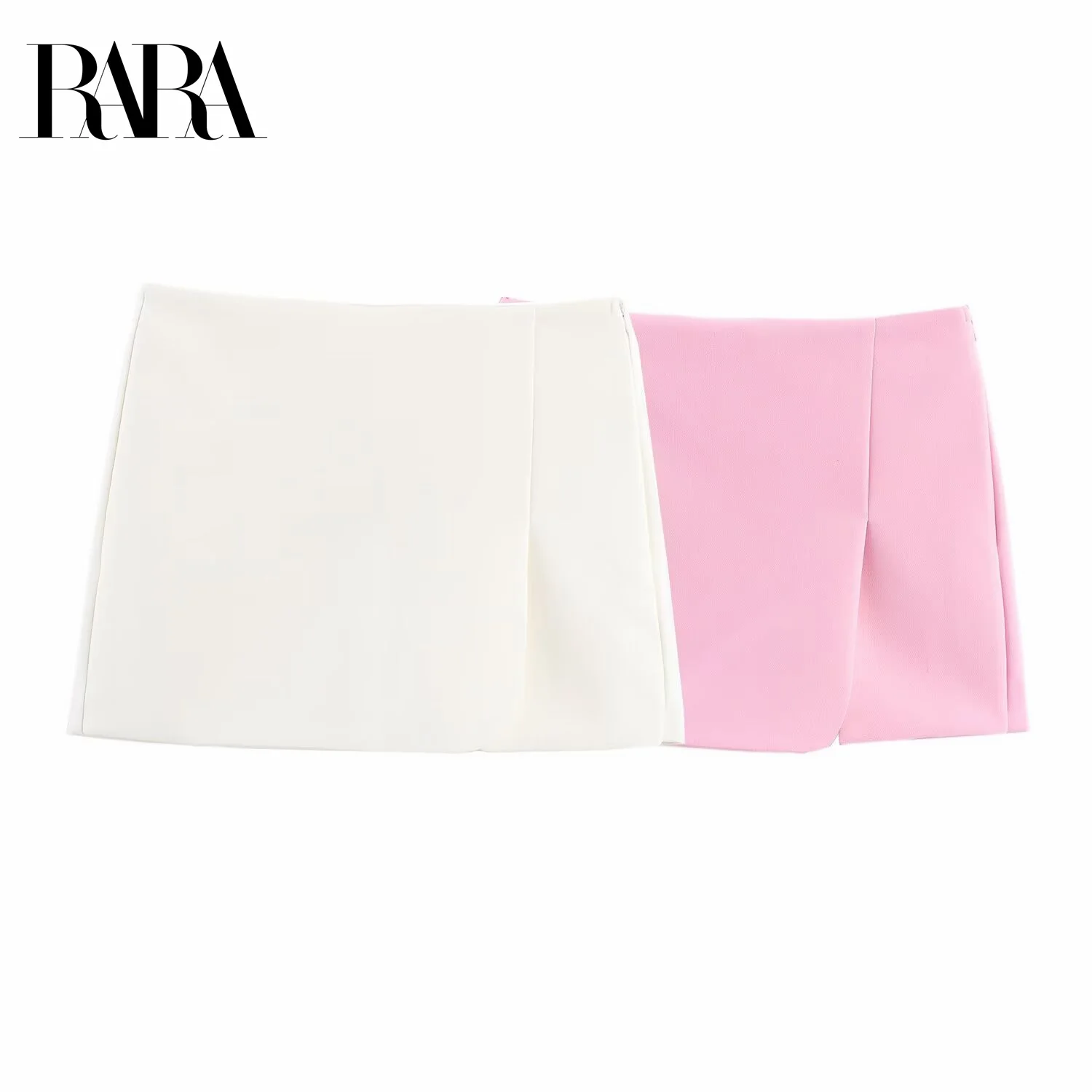 

RARA Women's Summer New Asymmetric Split Design Casual Elegant Mini A Line Skort