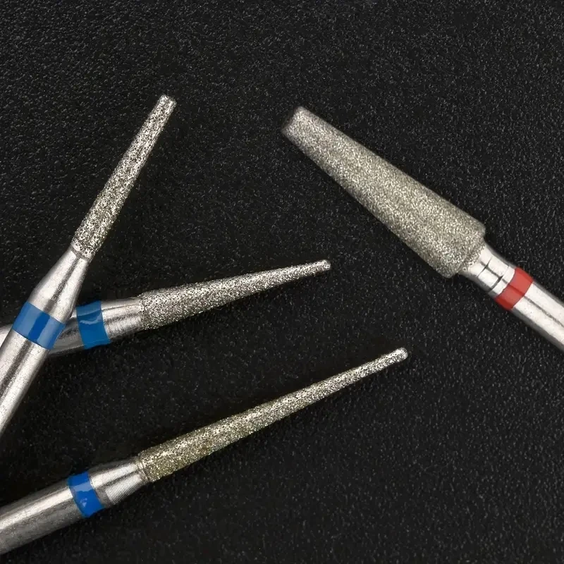 ชุดดอกสว่านเจียรเล็บเพชร 4 ชิ้น/ถุง สำหรับเครื่องเจียรเล็บไฟฟ้า ชุดเครื่องมือตะไบเล็บเจล อุปกรณ์เสริมสำหรับทำเล็บ