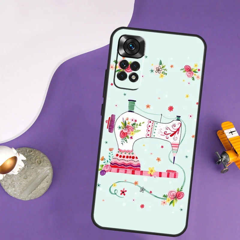حافظة ماكينة الخياطة لهاتف Xiaomi Redmi Note 13 14 Pro 12 9 10 11 Pro 10S 11S 12S Redmi 14C 13C 10C 12C