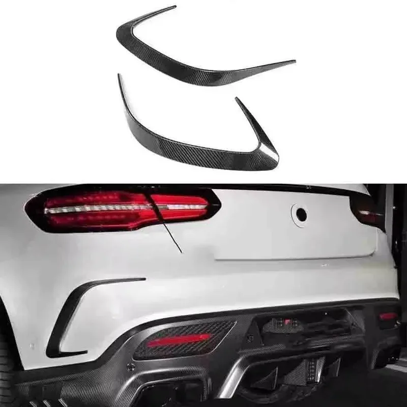

For Mercedes Benz GLE Class C292 2015-2019 Carbon fiber Wind Knife later Car Parts Rear Bumper Spoiler Side Wing Lip Air Cover