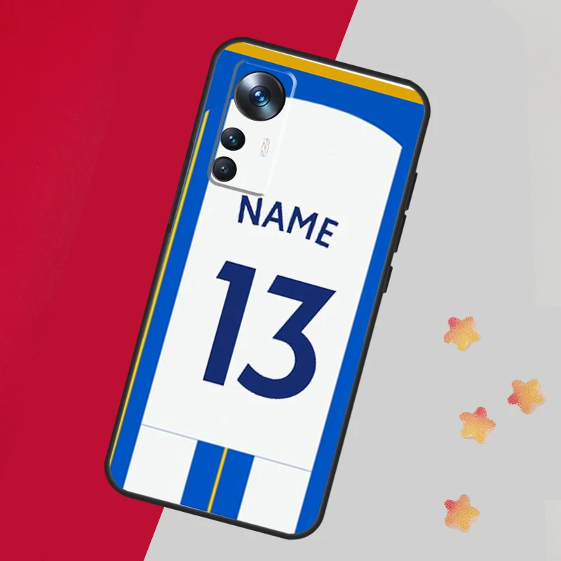 Custom Football Number Name Case For Xiaomi 13 14 Pro 13T 12T 11T 12 Lite 12X POCO X5 X3 F5 Pro F4 X4 M5 M5s F3 Cover