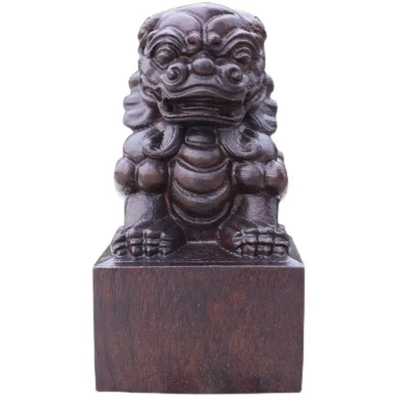 Vietnamese wood carved lion decoration lion seal carving hand put a handicrafts home town house