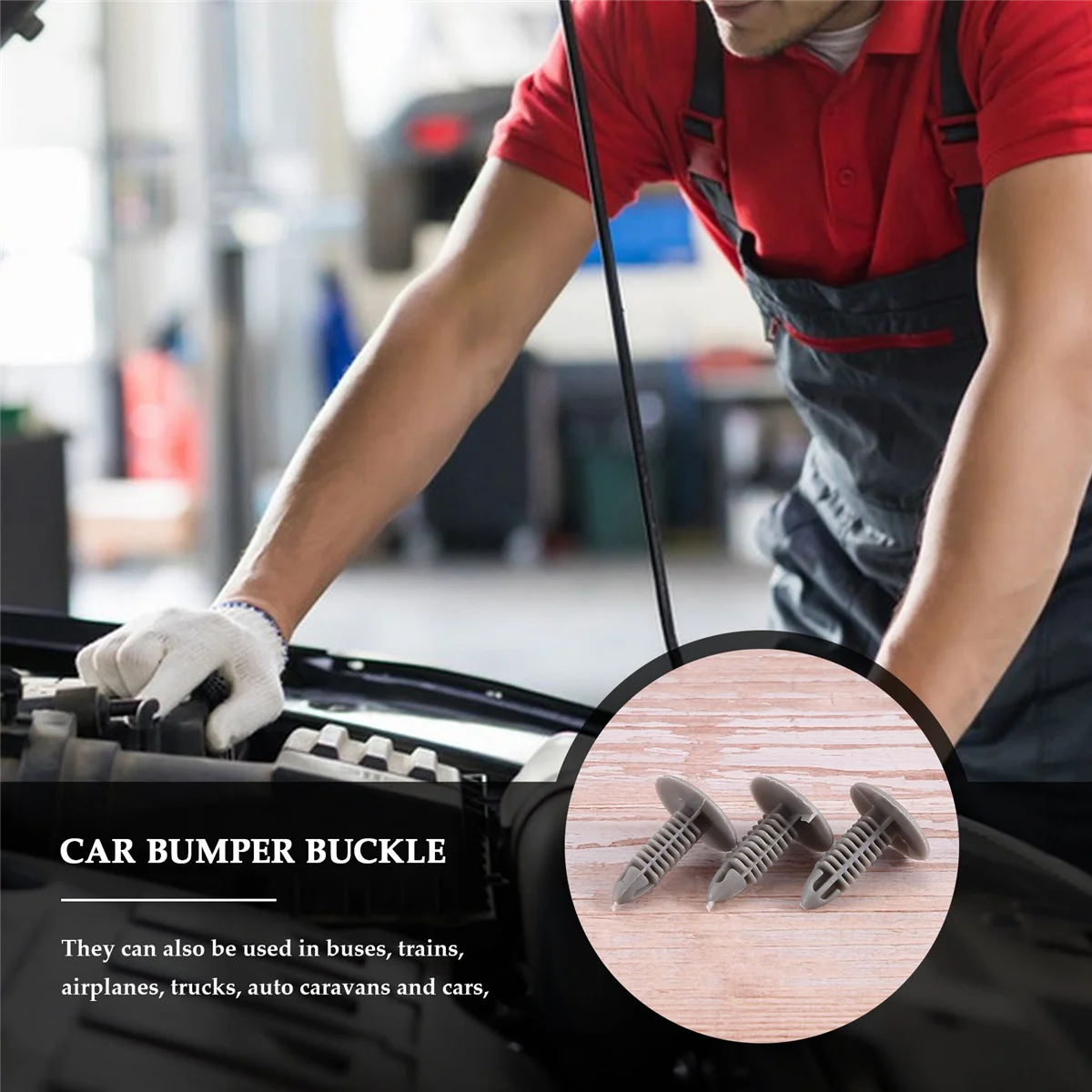 AT77 30 قطعة من مسامير التثبيت البلاستيكية رمادي شفة الحاجز مصدات كليب لفتحة 6 مللي متر × 6.7 مللي متر