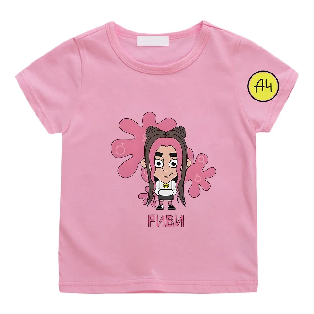 T-shirt VladA4 di mnastumphab-4 VladA4 t-shirt estiva di alta qualità in cotone 100% per neonati e bambine magliette morbide con scollo a o per bambini t-shirt Casual