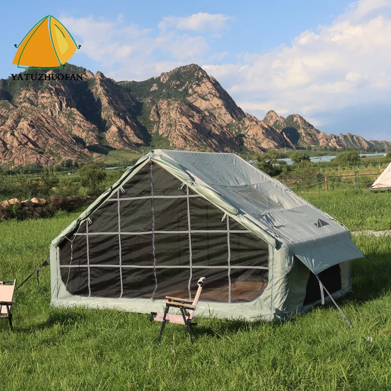 

Горячая распродажа: Роскошная комфортная надувная палатка для кемпинга из высококачественной ткани Оксфорд, просторная, для семейных приключений на природе