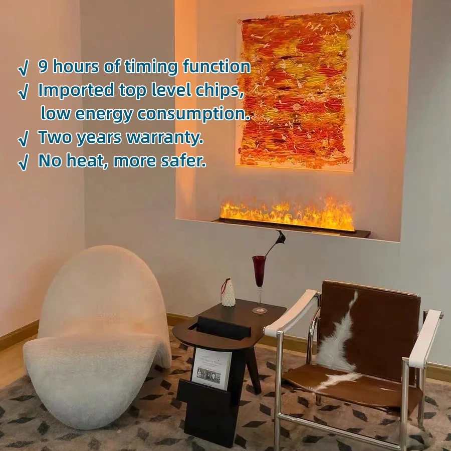 WIFI Control Artificial Decor Flame LED Steam Fireplace Recessed 3D Water Vapor  Fireplace