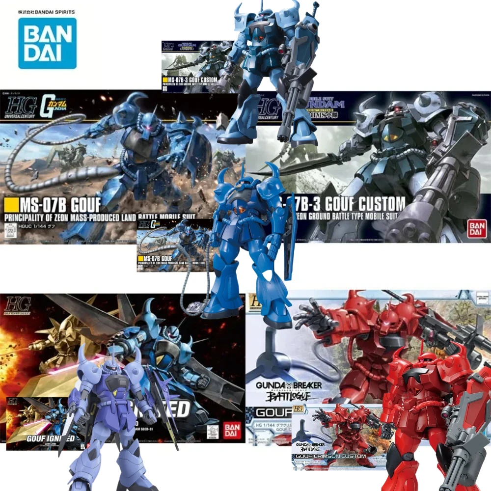 

Оригинальный комплект модели Bandai GUNDAM HG GOUF 1/144, серия аниме, фигурка в сборе, модель игрушки, модель робота, подарок для мальчиков