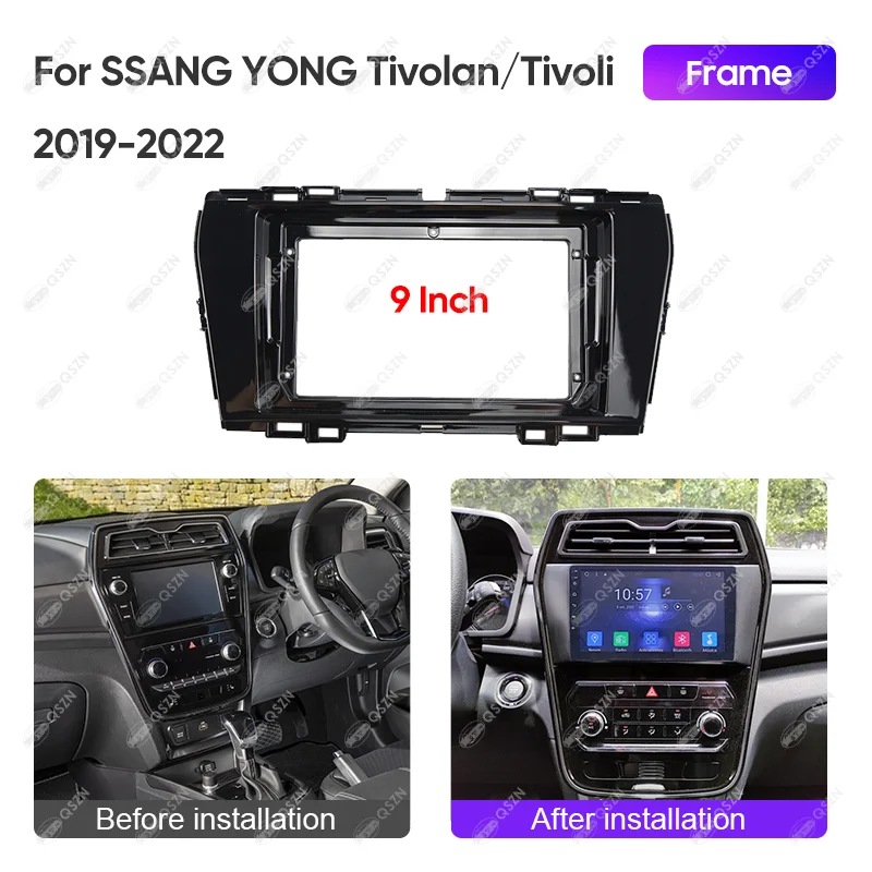 For SSANG YONG Tivolan/Tivoli 2019-2022 9 INCH Car Radio Frame Stereo Screen Multimedia Video Player Navigation Harness Cable