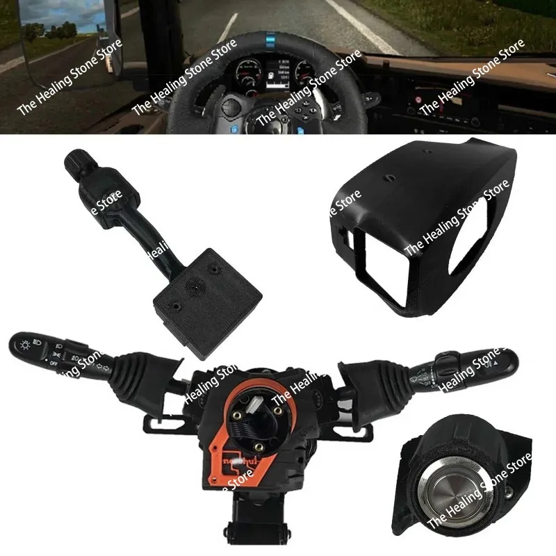 Euro/American Truck Simulator Games Steering Wheel Turn Signal Wiper Retrofit Kit for Logitech G29 G27 G25 G923 for T300 RS GT