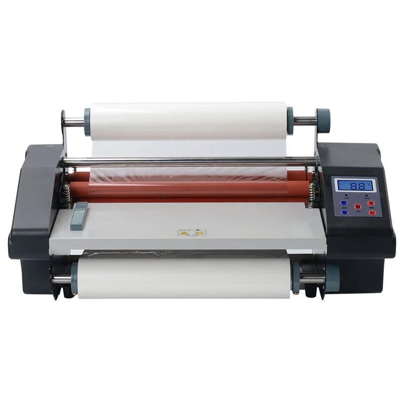 A3+ 093H Four Roller Laminating Machine A4 Hot Rolling Mill Roller cold laminator Rolling Machine With two Gloss film