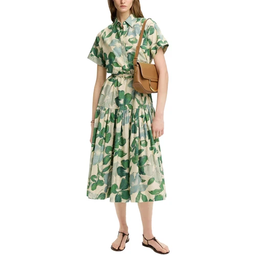 CHCH-vestido elegante para mujer, vestidos elegantes con cintura empalmada de colores llamativos, vestido Midi con bolsillos para mujer, moda de oficina para mujer