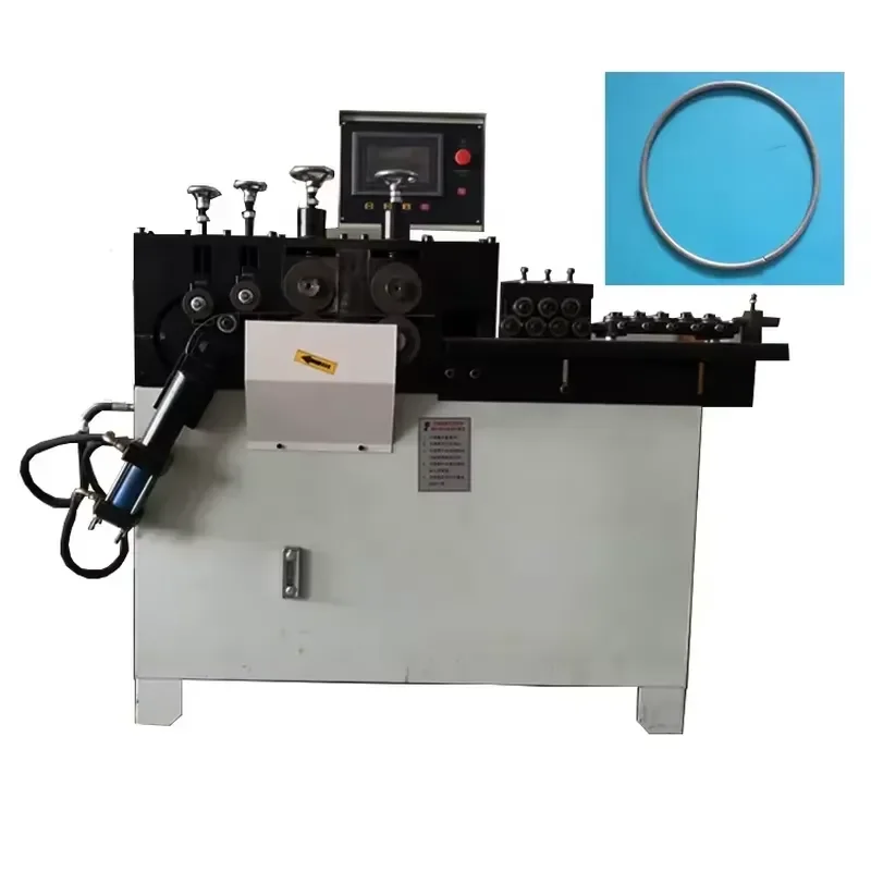 Automatic 2-8mm Metal Loop O Ring Round Flat Iron Wire Steel Ring Making Machine