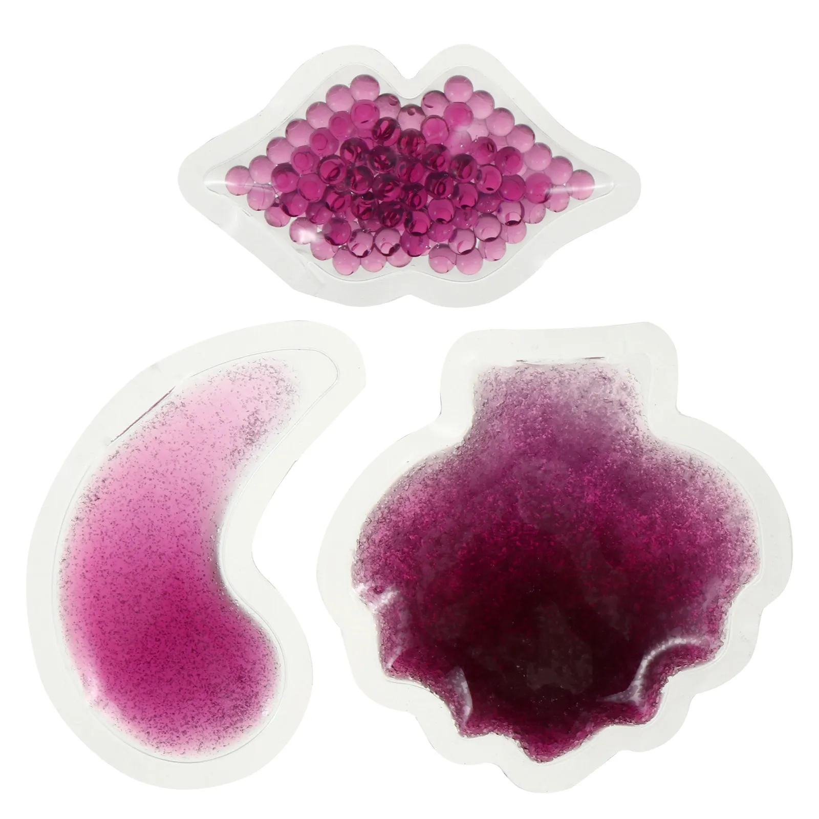 

3Pcs Mini Lip-Shaped Gel Pack Instant Cold Heat Therapy Face Eye Mask Facial Care Dark Circles Tired Physiotherapy