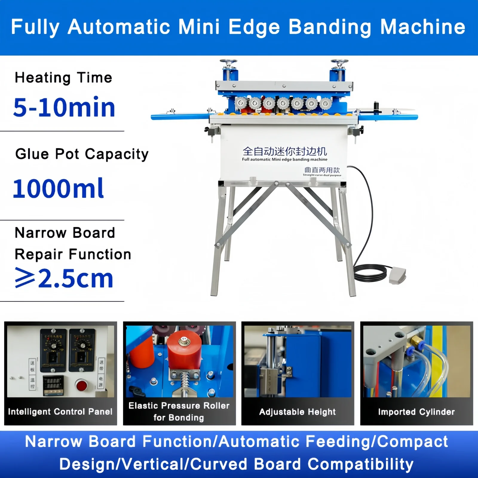 

2026 New Model Multifunctional Fully Automatic Edge Banding Machine for Curved, Straight, and Custom Shapes