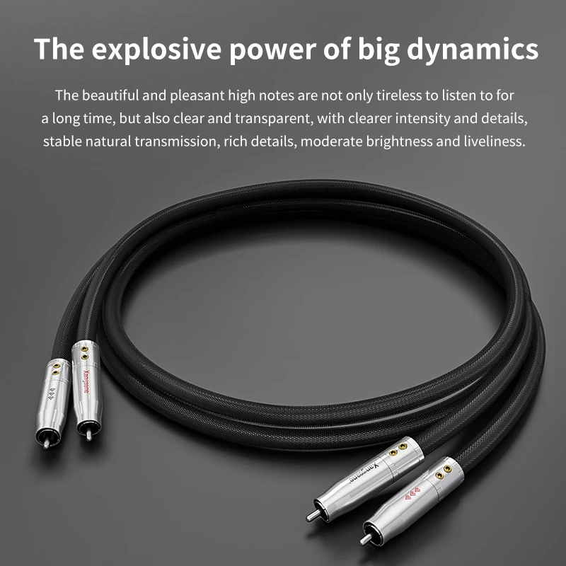 Xangsane 5N pure silver hifi RCA audio cable CD amplifier front and rear stage connection cable pure silver signal cable
