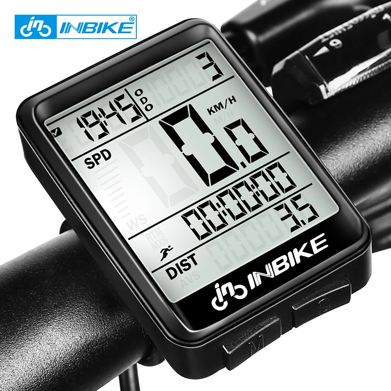 INBIKE Rainproof MTB Bike Computer Bicycle Speedometer Wireless Wired Odometer Cycling Watch LED Screen Measurable Watch Ic321