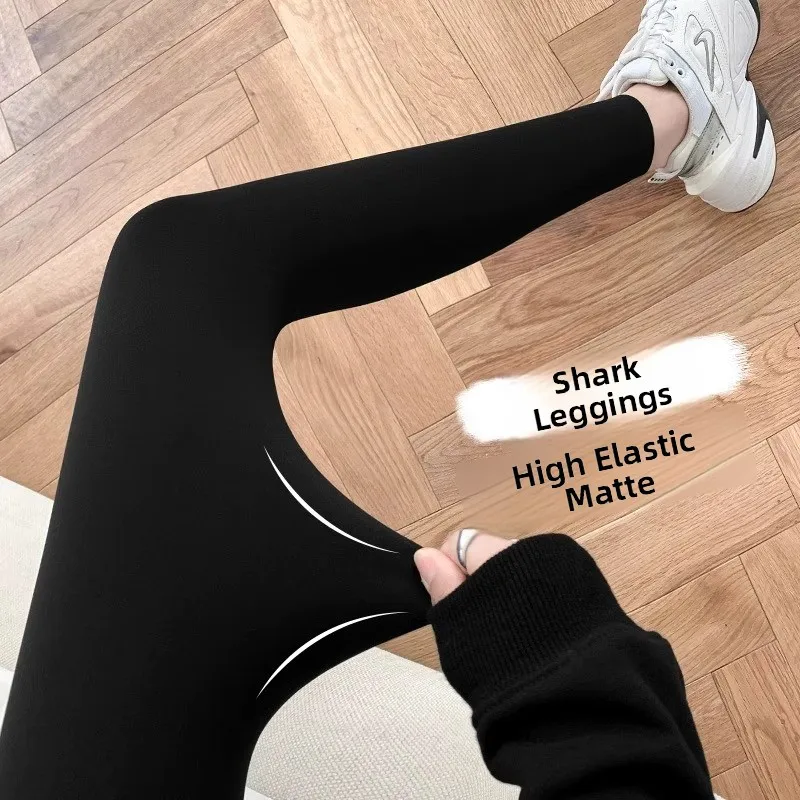 High Waist Thin Yoga Pants Women's arkskin Trousers Breathable Tightening Abdomen ing Hip High Waist Large Size