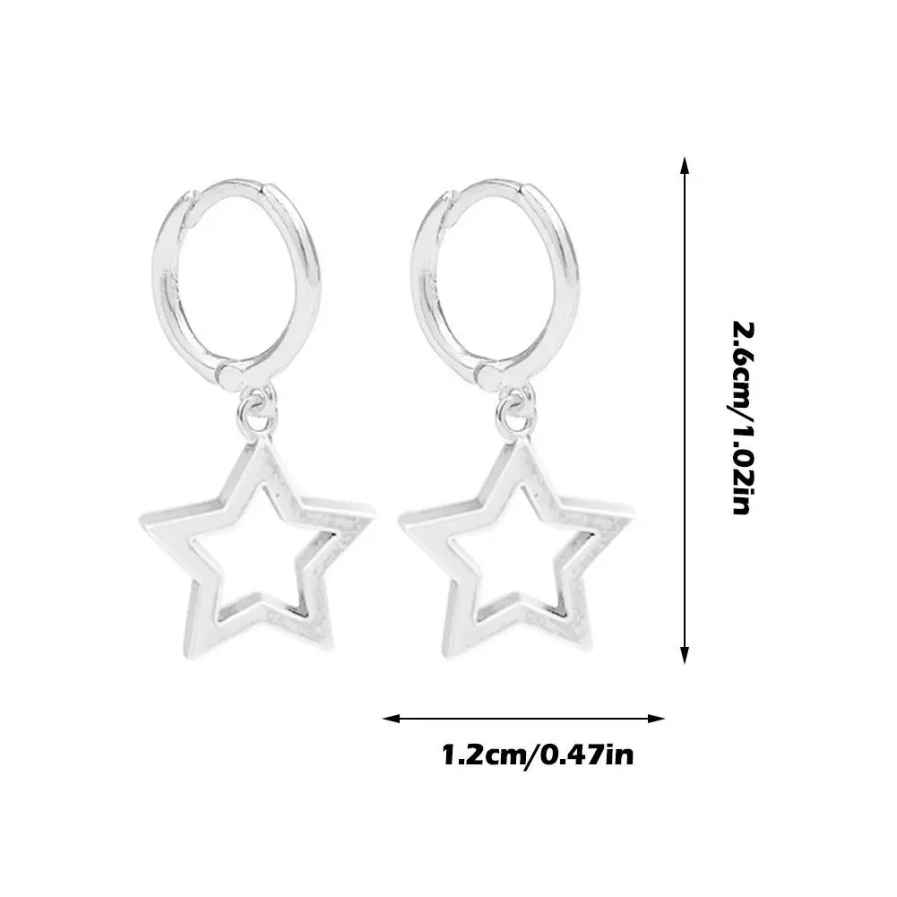 الإبداعية موضة ستار أقراط Tremella أقراط هدايا للنساء هدية عيد مجوهرات لطيف صغيرة ليتل ستار أقراط 2.6 سنتيمتر * 1.2 سنتيمتر