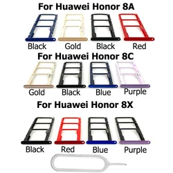 Connettore del supporto del lettore del vassoio dello Slot della presa della scheda Sim per le parti di riparazione del contenitore dell'adattatore Micro SD Huawei Honor 8A 8X 8C