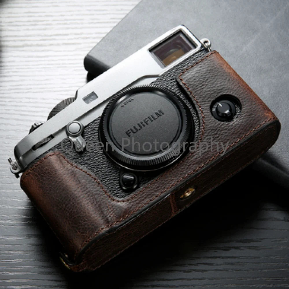 

For Fujifilm XPRO2 Camera Bodysuit Genuine Leather Camera Case Handle Half Bag