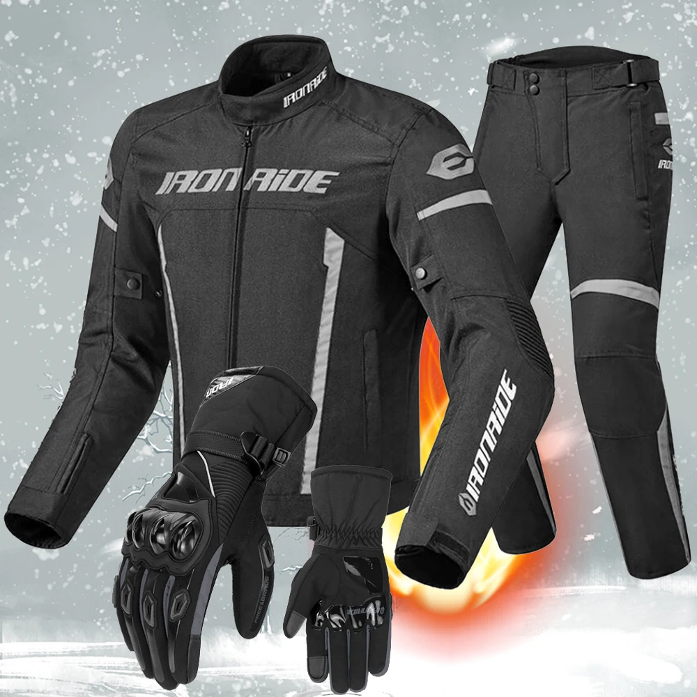 

Winter Motorcycle Jacket Cold-proof Waterproof Motocross Jacket Men Chaqueta Moto Protective Gear black Motorbike Riding Jacket