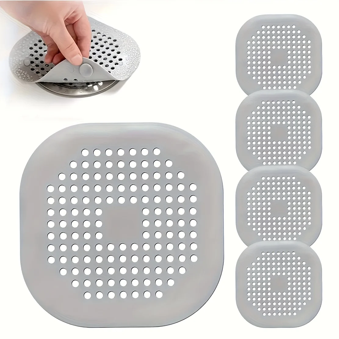 1pc Hair Catcher, Sink Anti-Clogging Filter, Bathtub Shower Drain Stopper, Silicone Kitchen Deodorant Plug, Bathroom Tool - Detail 1