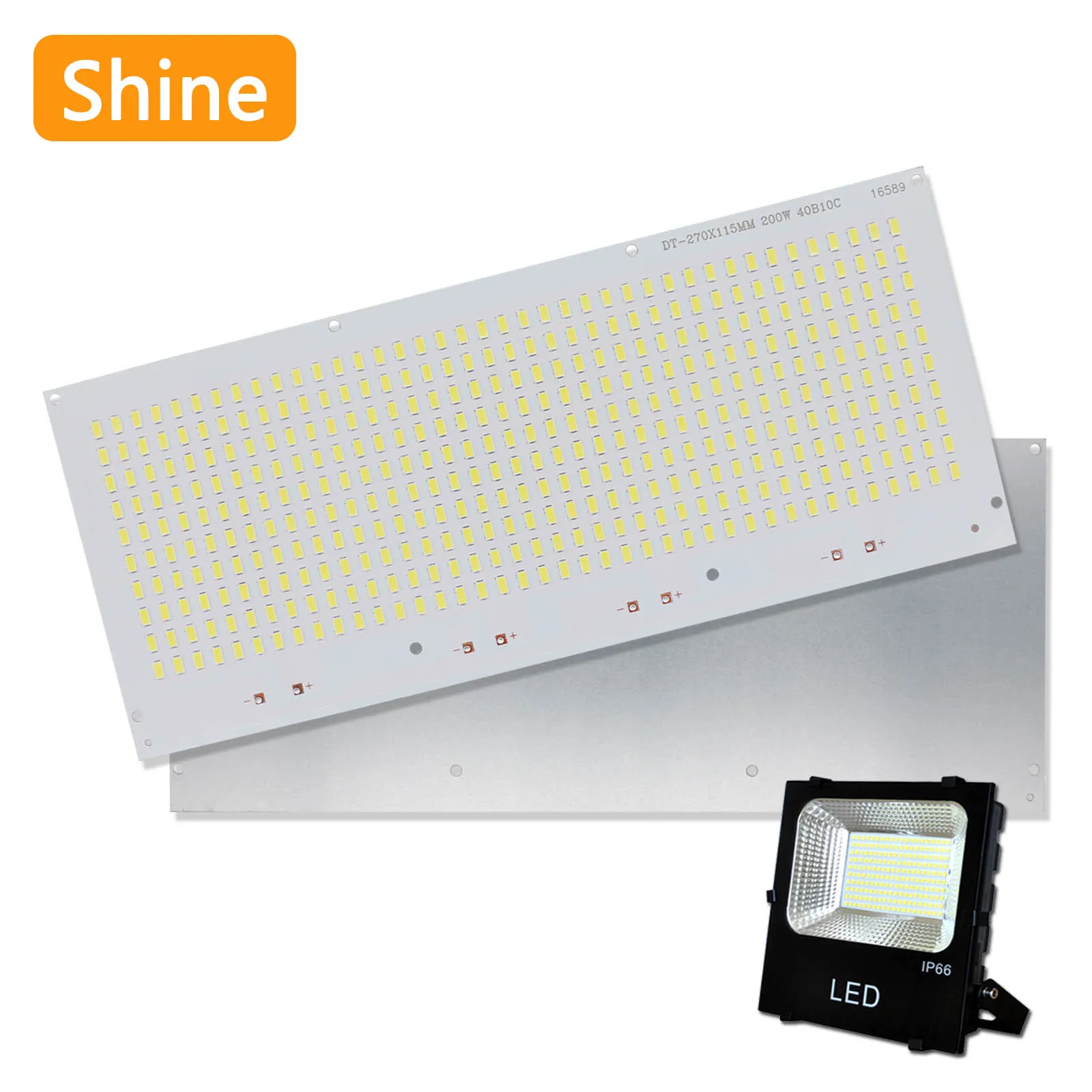 led aluminio substrato projector smd 5730 painel fonte de luz 200w 6500k outdoor patio iluminacao exterior 01