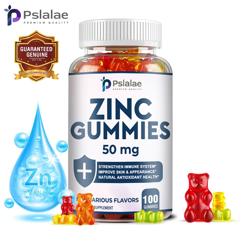 

Zinc Gummies 50 Mg - It Helps Improve Cognitive Function, Improve Mood, Enhance Immune Defense, and Antioxidant Effects