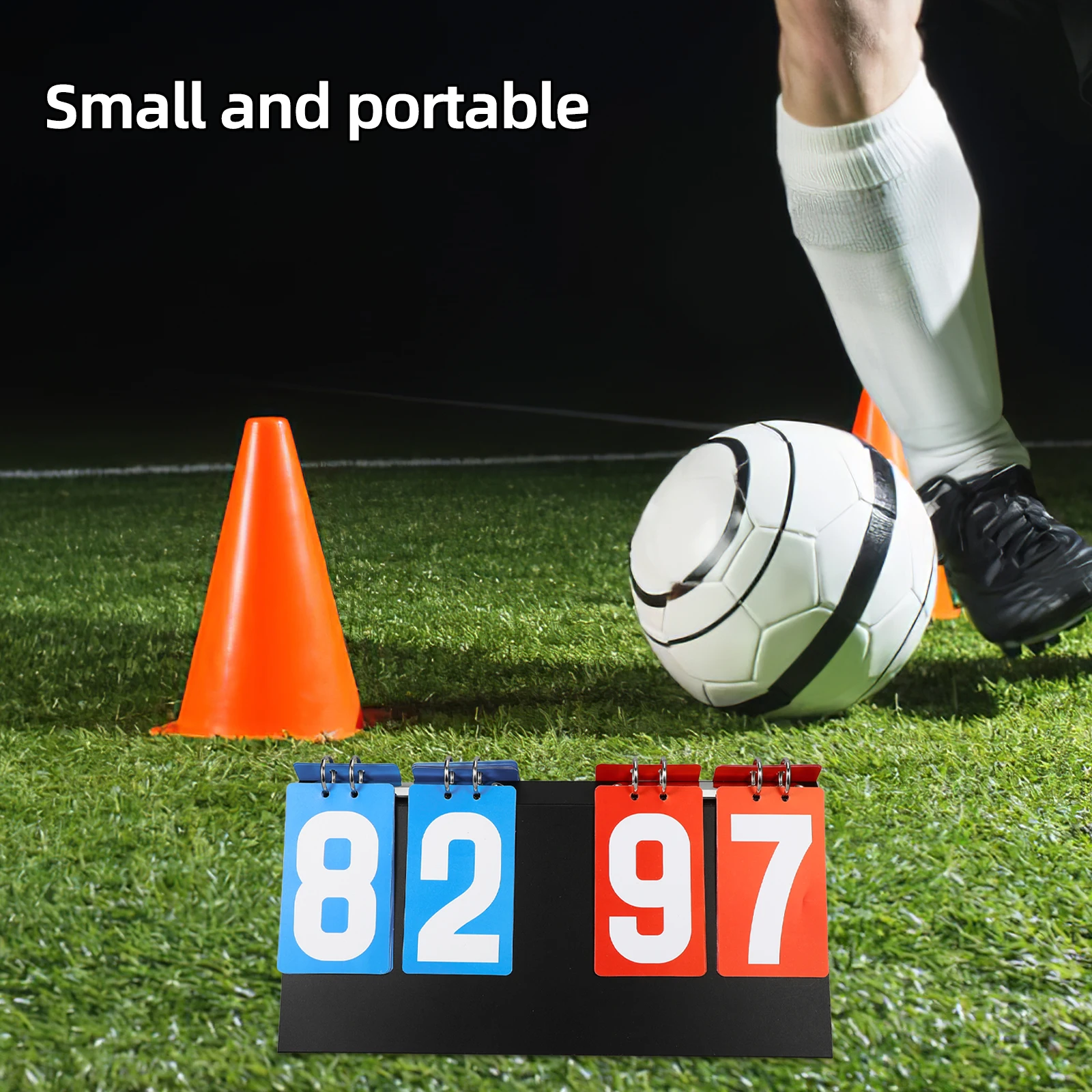 

Flip Scoreboard Professional PVC Lightweight Portable Scoreboard for Basketball Tennis Badminton Sports Competition Score Board