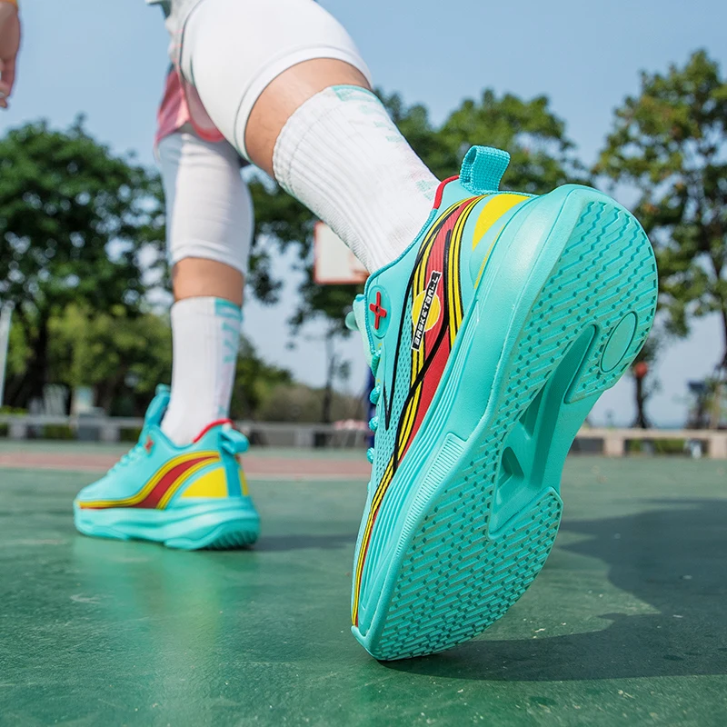 Basketbalschoenen voor heren Ademende demping Antislip Draagbare hardloopschoenen Gymtraining Atletische basketbalsneakers voor dames