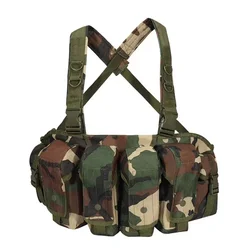 Molle Body Armor Vest Military Tactical Army Woodland Camouflage Chest Rig AK Combat Vest Magazine Carrier Airsoft Hunting Coat