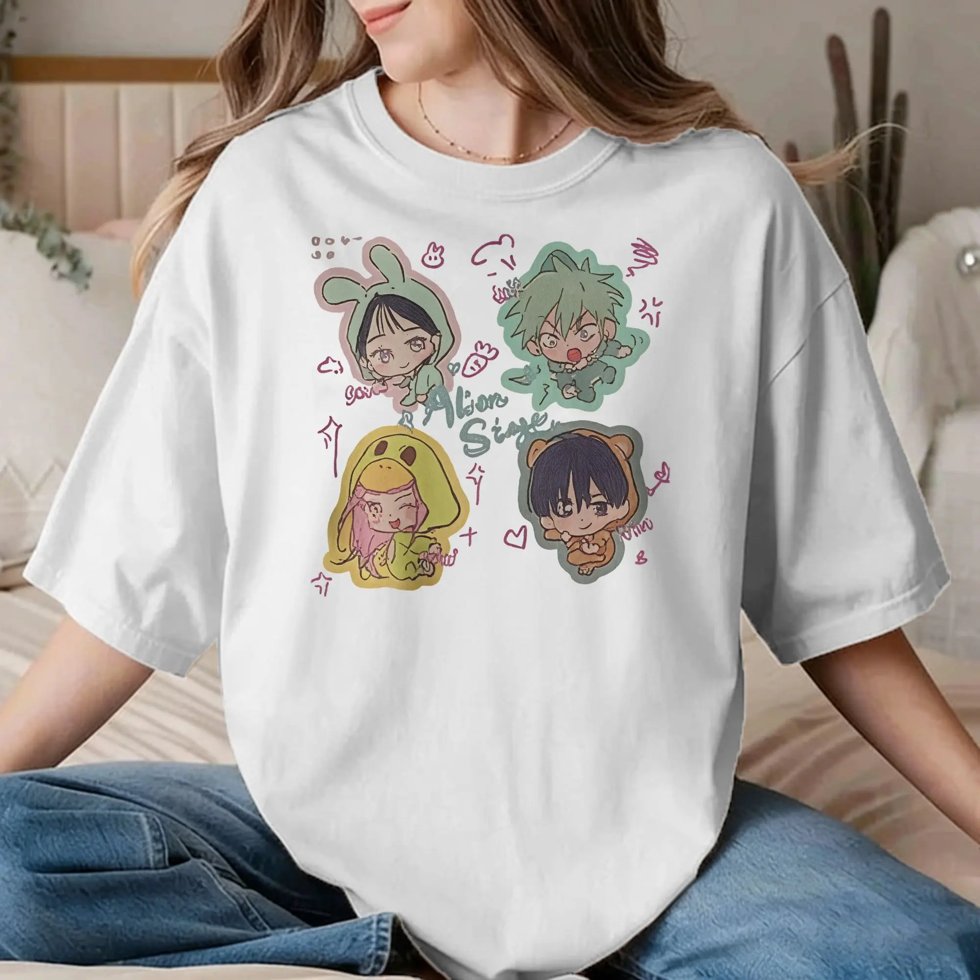 Alien Stage Ivan Till Mizi Hyun Woo Sua for Men Women T Shirts Anime Novelty Tees T-Shirts Pure Cotton New Arrival Clothes
