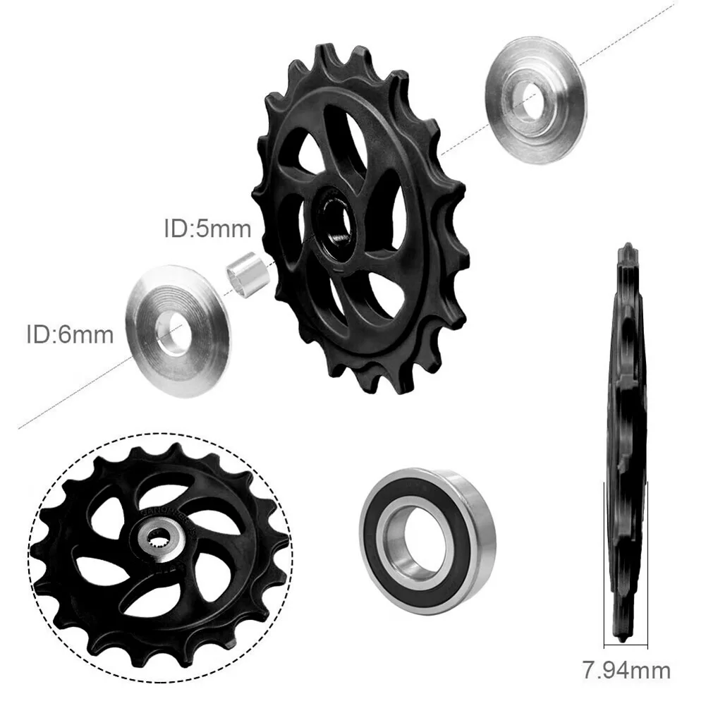 بكرة بكرة Derailleur الخلفية لطقم الإصلاح ، محمل الدراجة ، عجلة التوجيه الخلفية ، دراجة الطريق ، الميكانيكية ، 10T ، 11T ، 12T ، 13T ، 14T ، 15T ، 16T ، 17T ، 18T