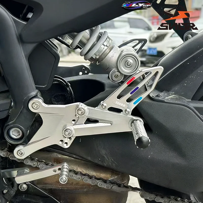 SNOR CNC Aluminum Multi‑Position Adjustable Rearsets Foot Pegs Raised Footrest Kit For ZXMOTO 500RR Motorcycle Modification Part 3