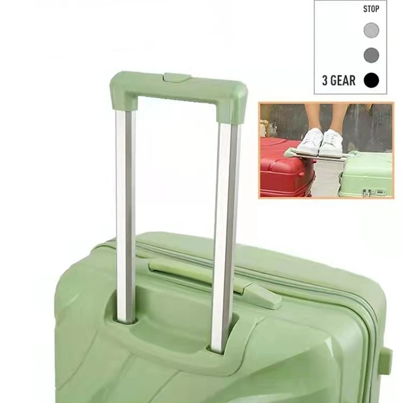 Reizen Koffer Op Wielen Cabine Rolling Bagage Mode Vrouw Trolley Bagage Tas Combinatie Lock Rits Pp Lichtgewicht Bagage