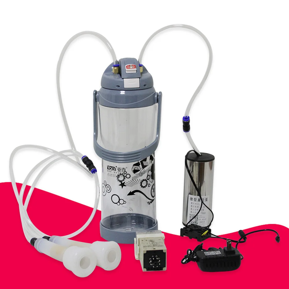 Mungitrice per mucche mungitrice elettrica portatile a impulsi doppia tettarella mungitrice manuale automatica per pompa a vuoto mungitrice per pene