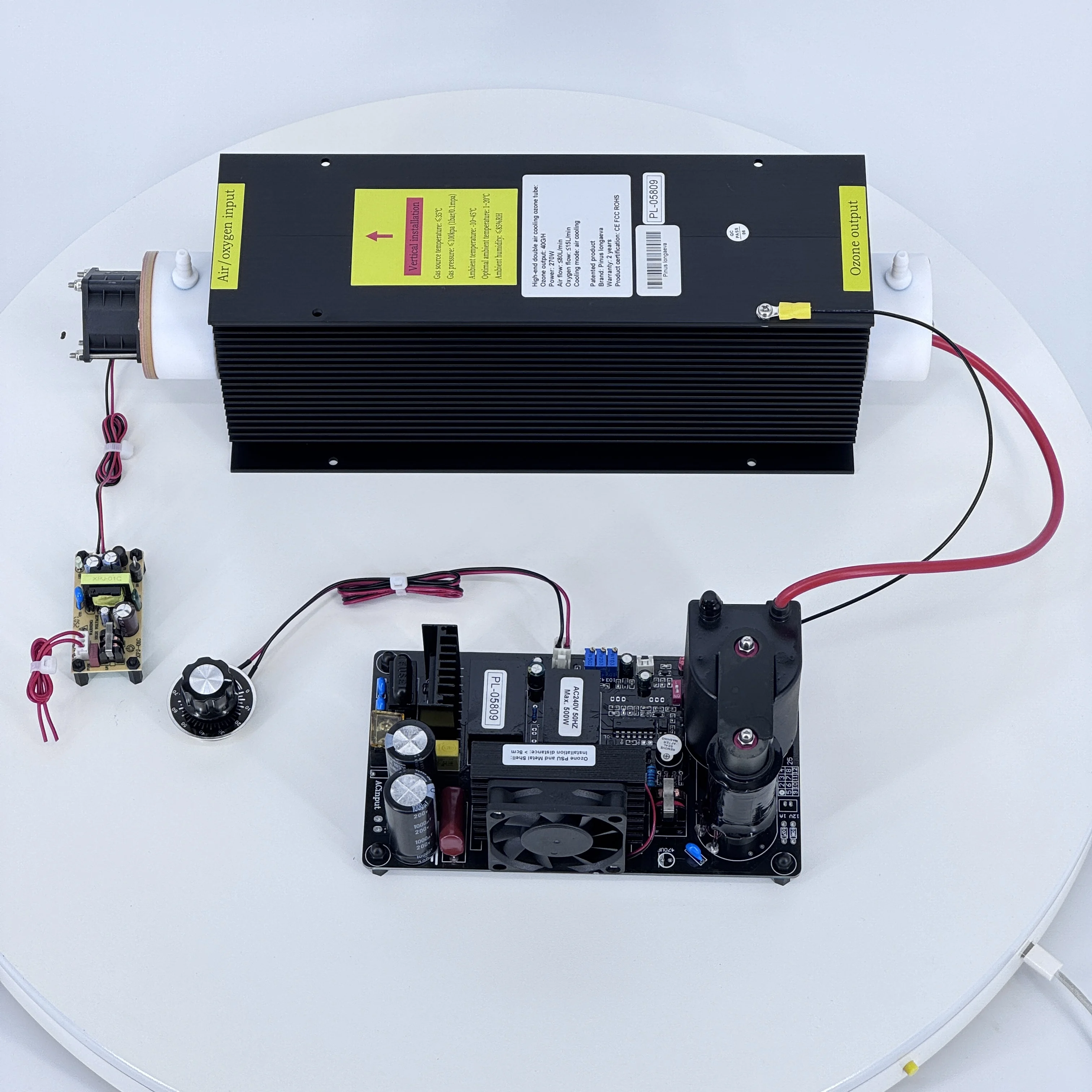 Регулируемая высококачественная кварцевая трубка высокого класса с двойным воздушным охлаждением, генератор озона для рыбного сельского хозяйства, аквакультуры CE FCC ROsh пройдено