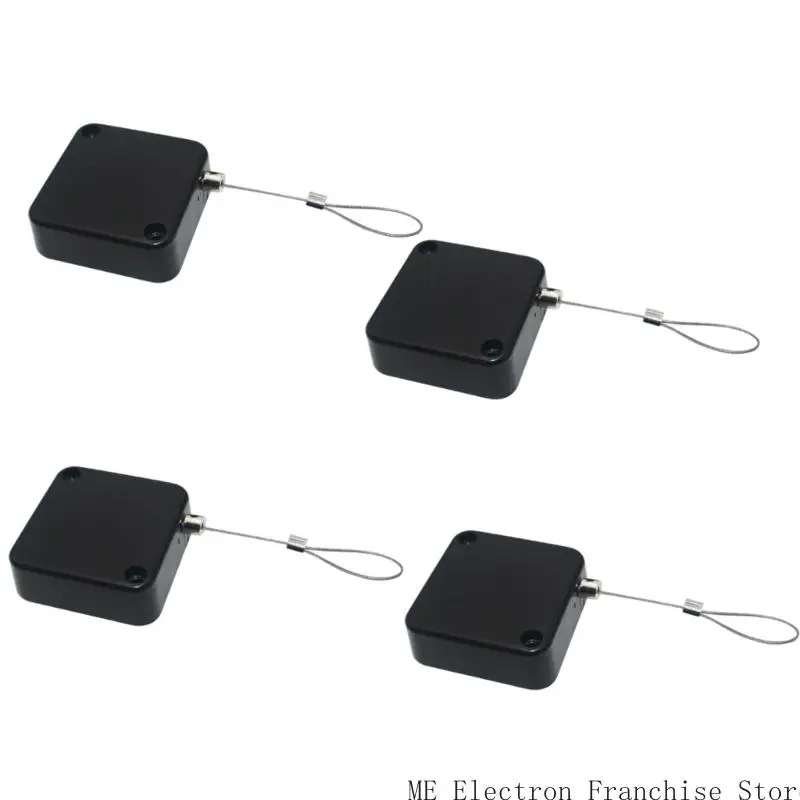 

Pack of 4 Retractable Remote Control Tethers with Adjustable Leashes for TV and DVDs Prevents Loss