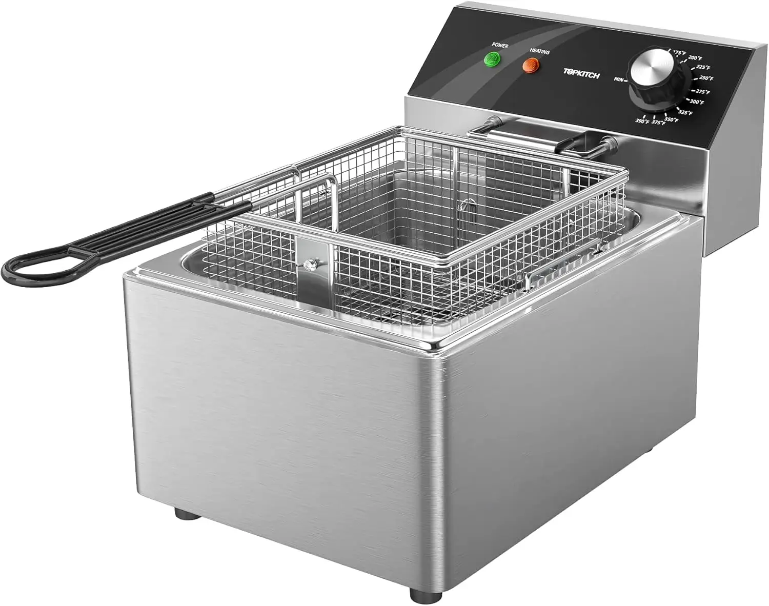 

Deep Fryer with Basket and Lid Capacity Stainless Steel Single Tank Fryer