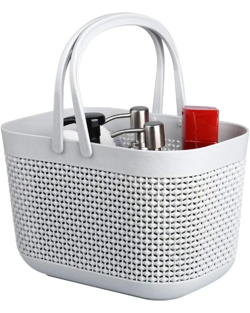 

Plastic Organizer Storage Baskets with Handles, Shower Caddy Bins Organizer for Bathroom and kitchen