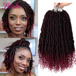 Bomb Twist Crochet Trenzas Pre-loop Passion Twist Crochet Hair Ombre Spring Twist Hair Extensiones de cabello trenzado para mujeres negras