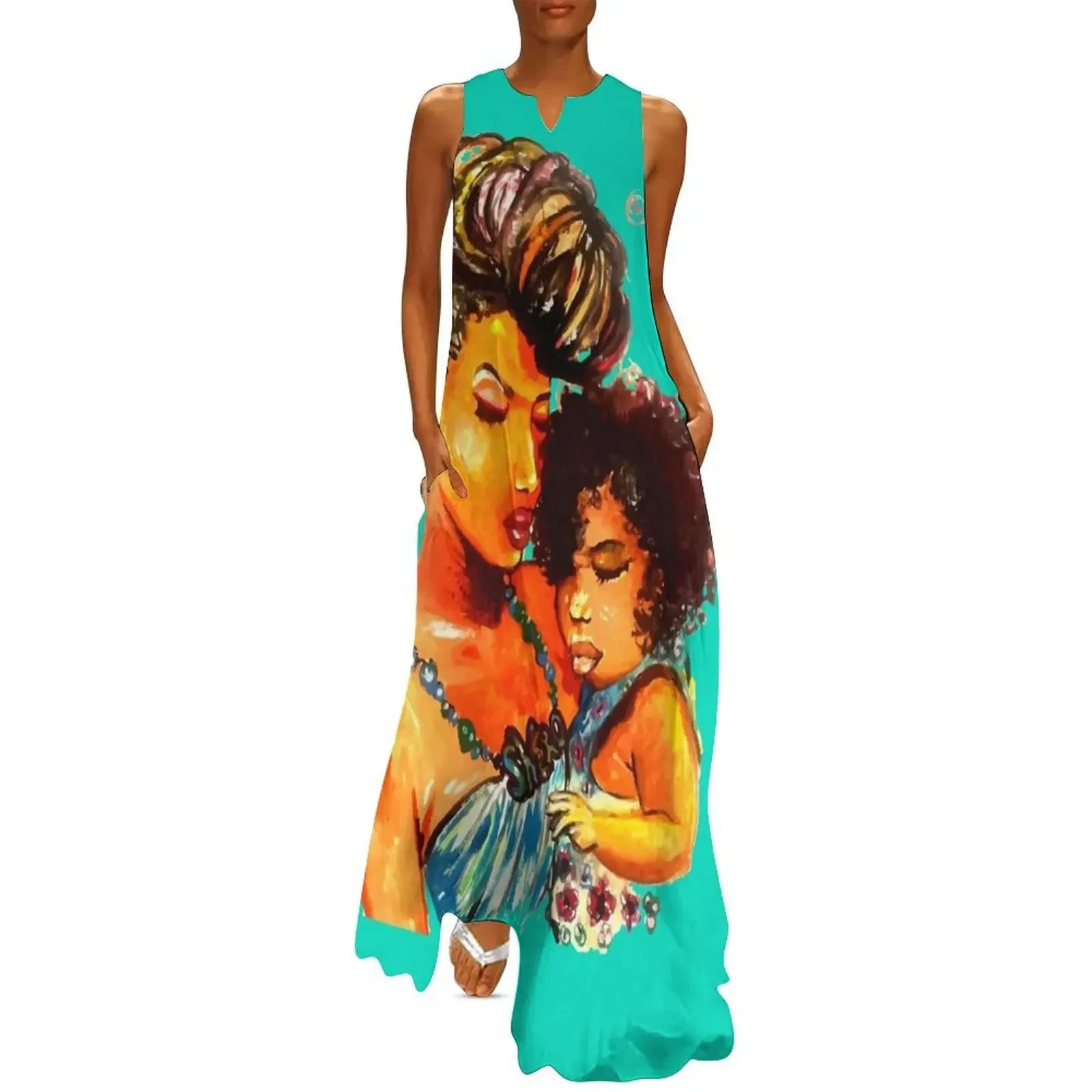 

Natural Hair Flawless Curls Mother Daughter Long Dress clothing women summer 2025 dress womens dress