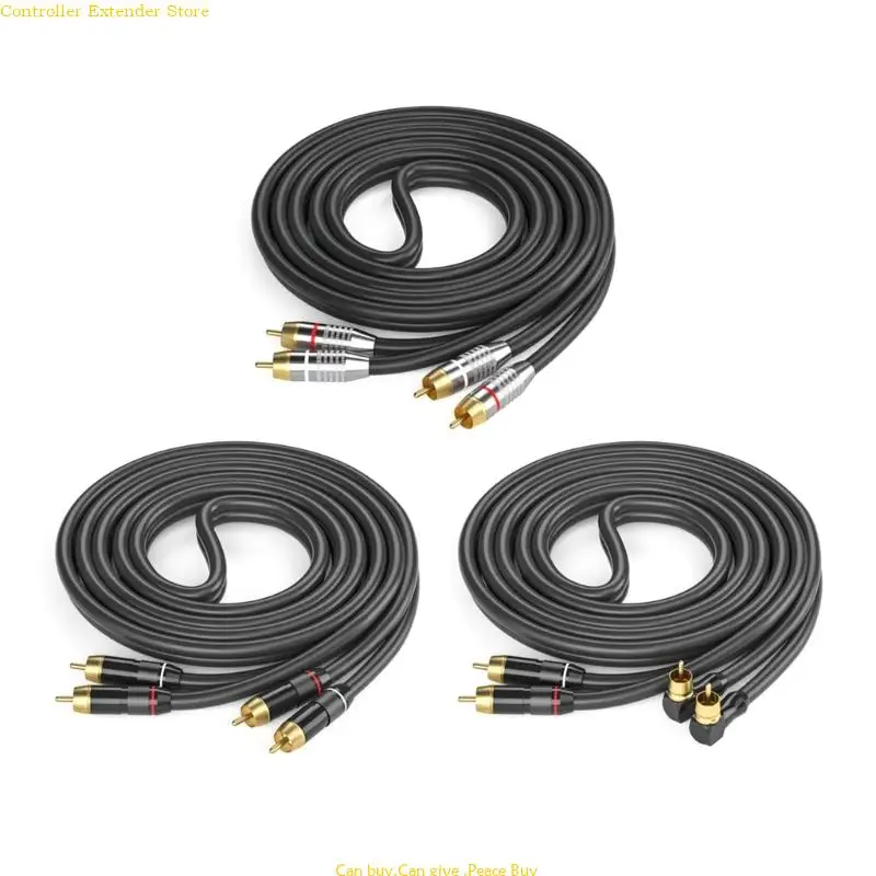 30cm-10m 2RCA Male to 2RCA Male Stereo Aux Cable Cord Gold Plated Connectors Wire for Home Theater VCD Players