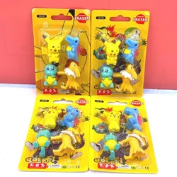 Cute Pikachu Fashion Rubber Creative Animal Pencil Eraser Adorable Pikachu Student Stationery Kids Toy