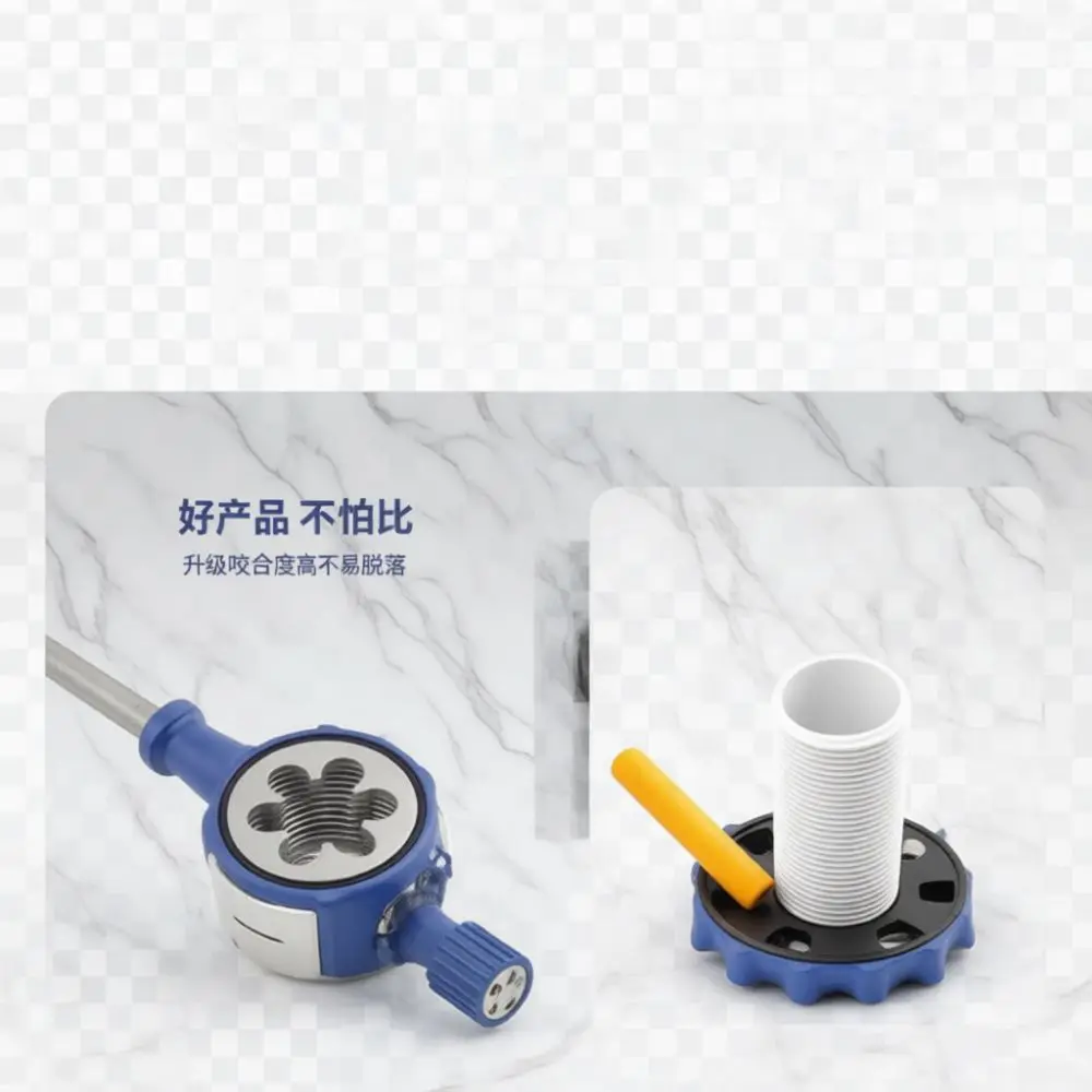 Water Pipe Threading Die Tool PVC Plastic Conduit Thread Maker Manual Plumbing Construction Accessory Home Repair Hardware Kit